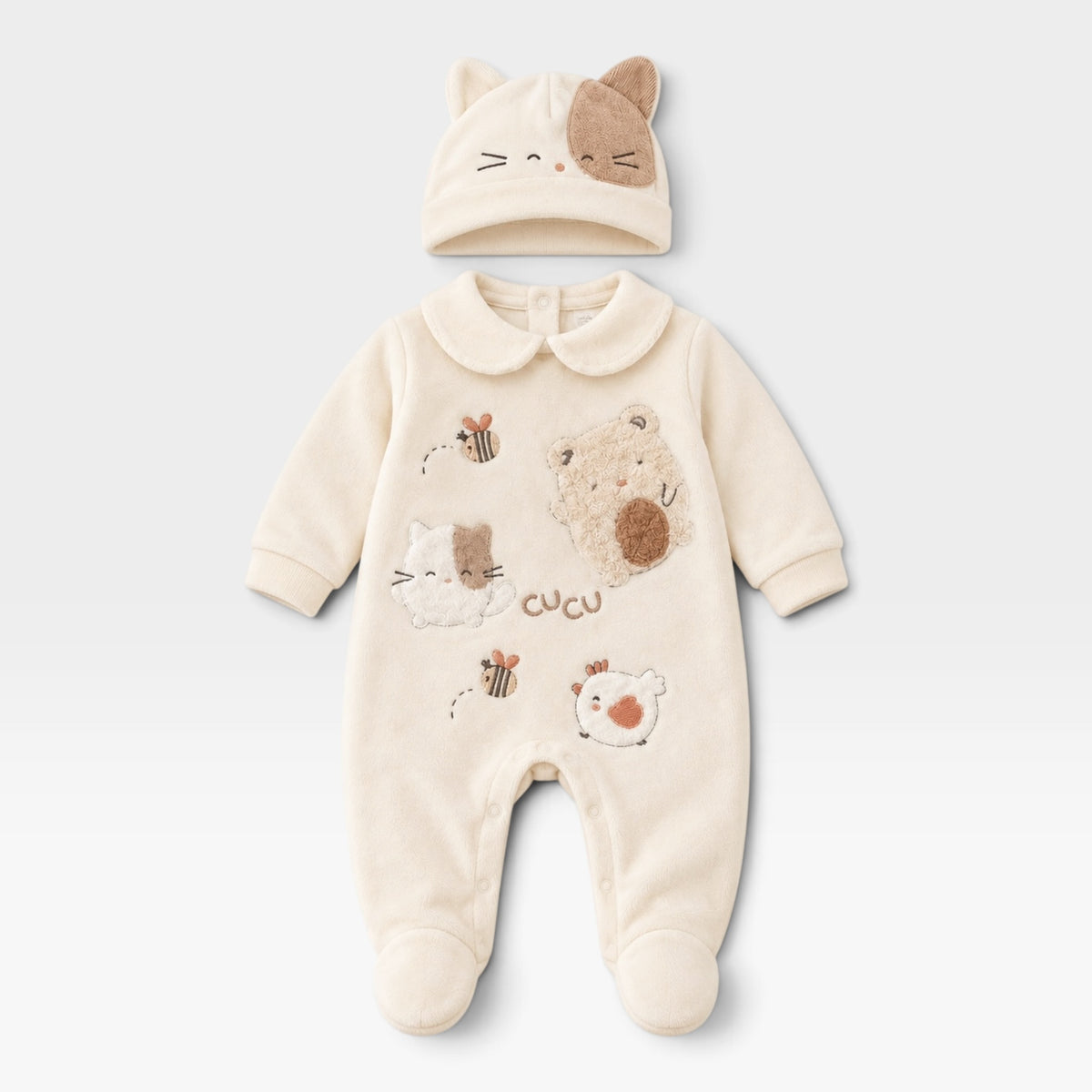 white CuCu overall
