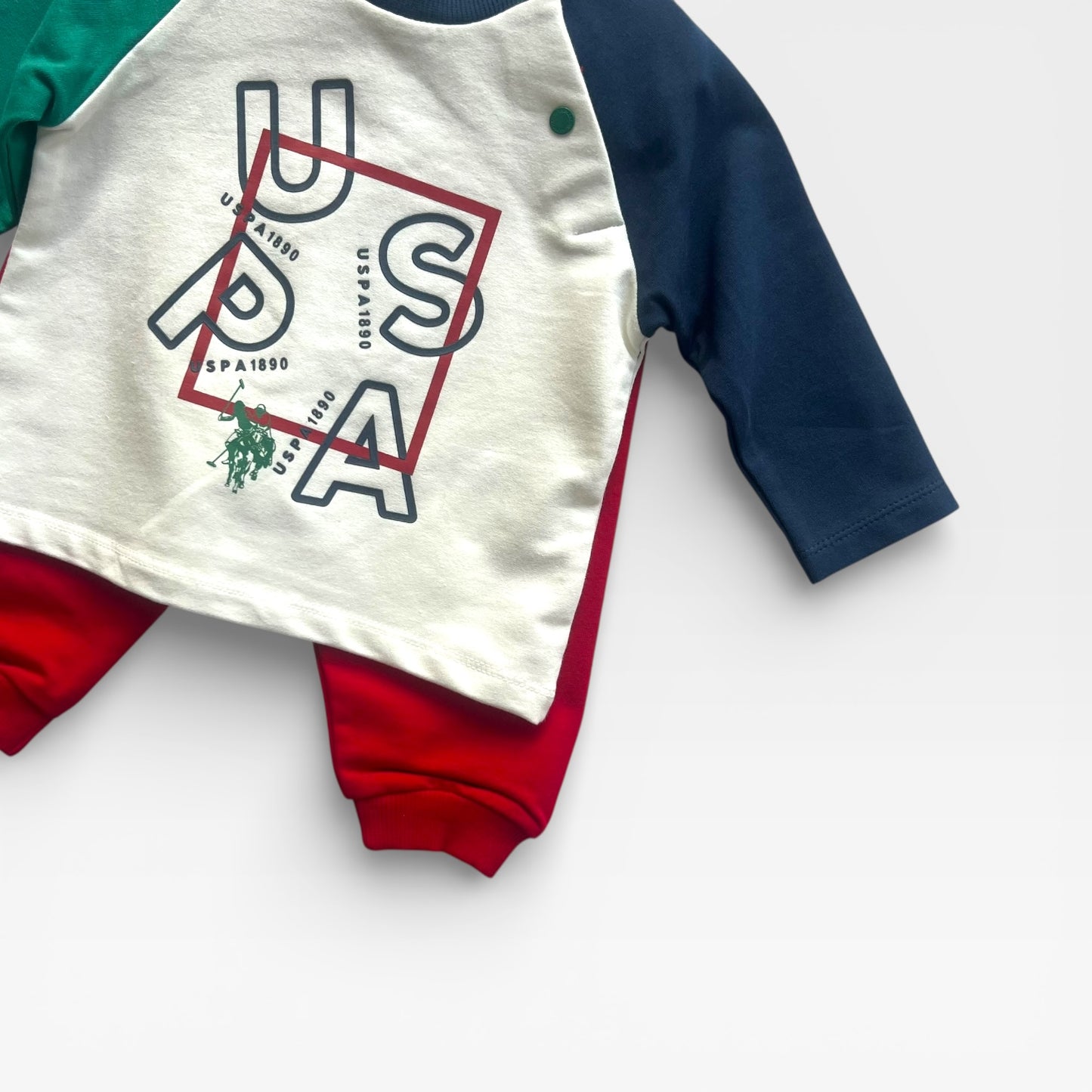 100% Original USPA Legacy Polo Set - Red Pants