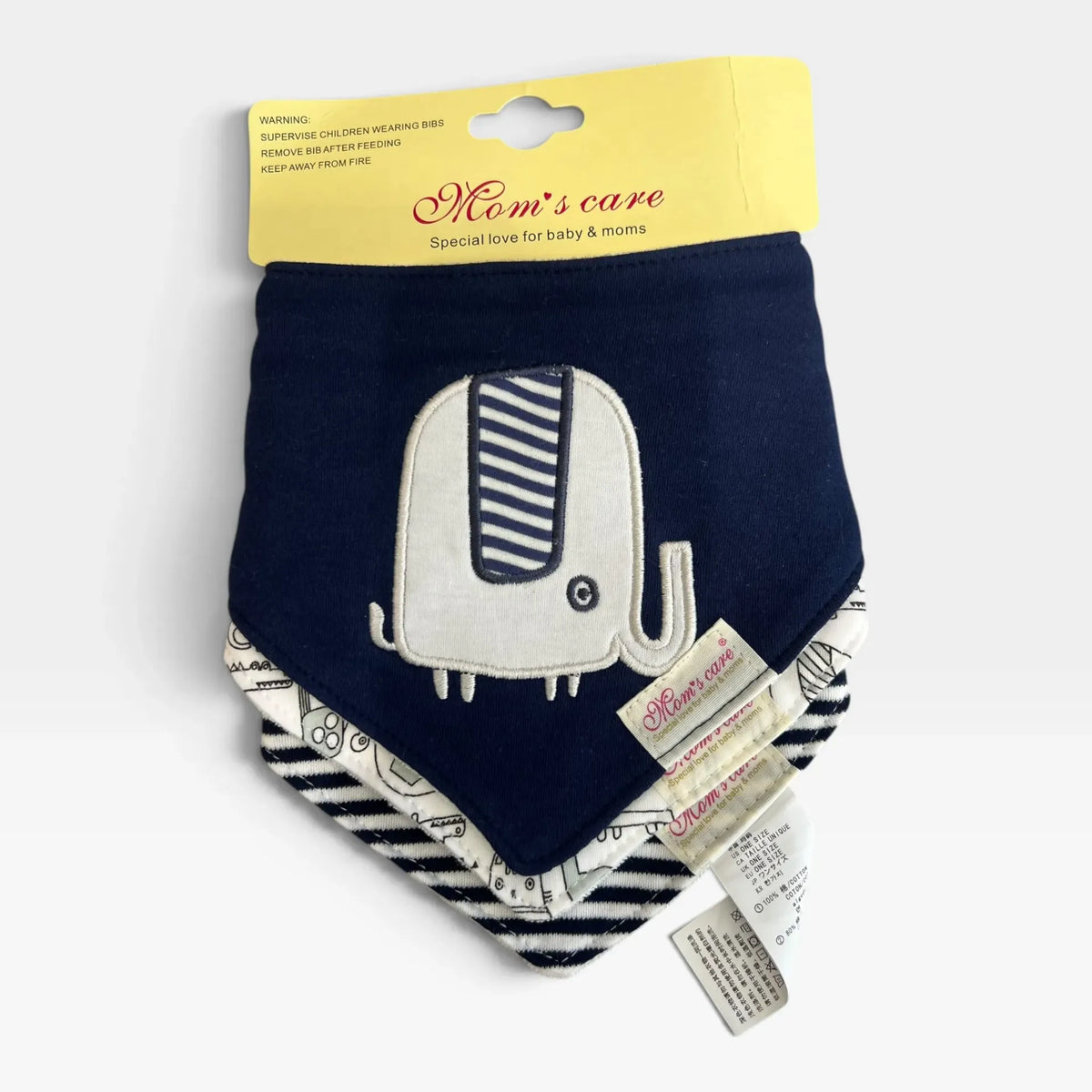 Elephant Navy Bibs - 1