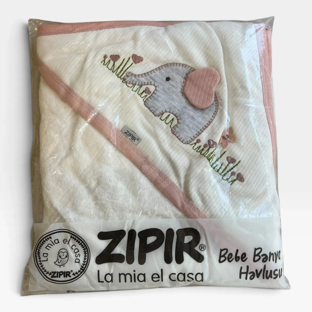 Elephant Pink Hooded towel - 1