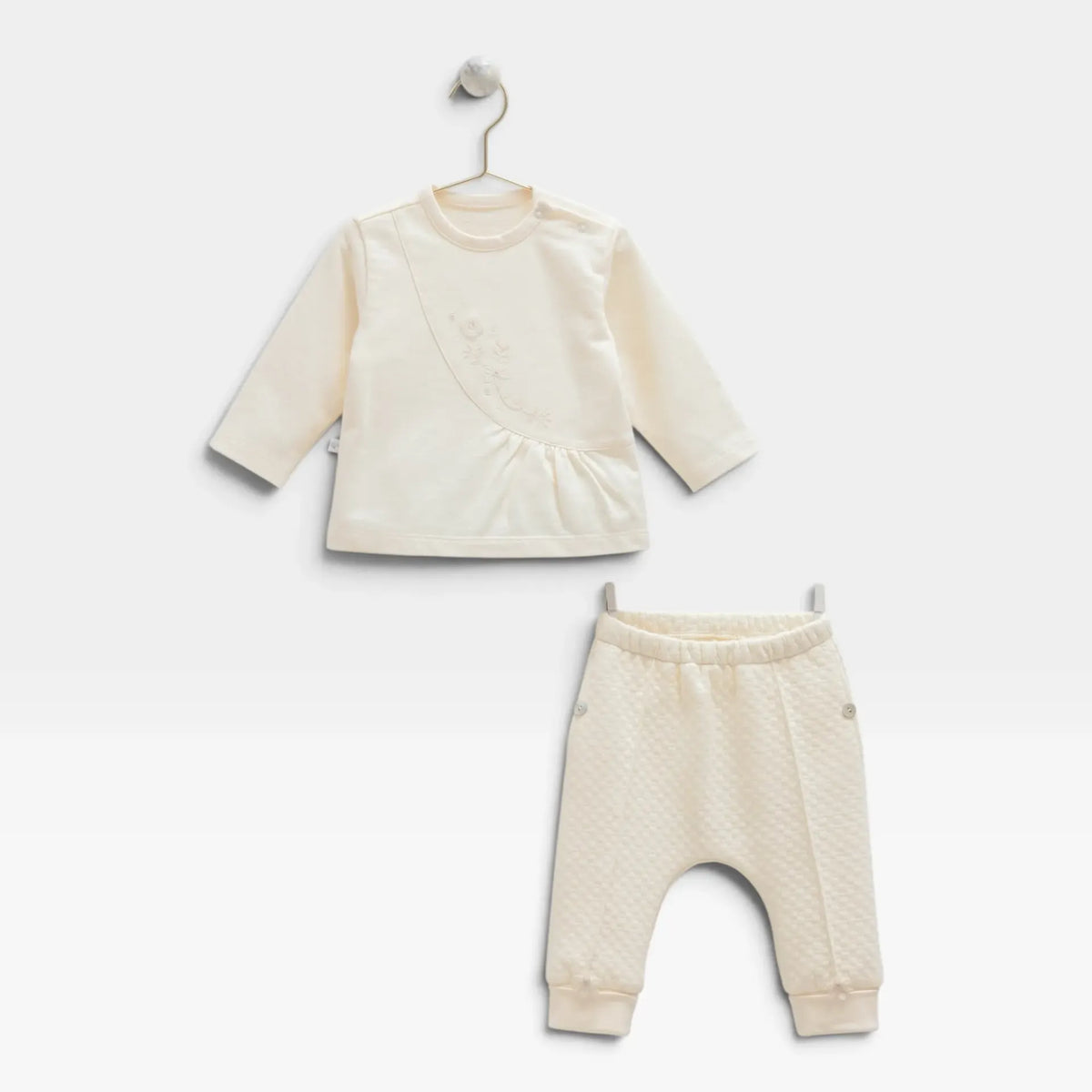 Cozy Belle Cotton Set - Cream - 1