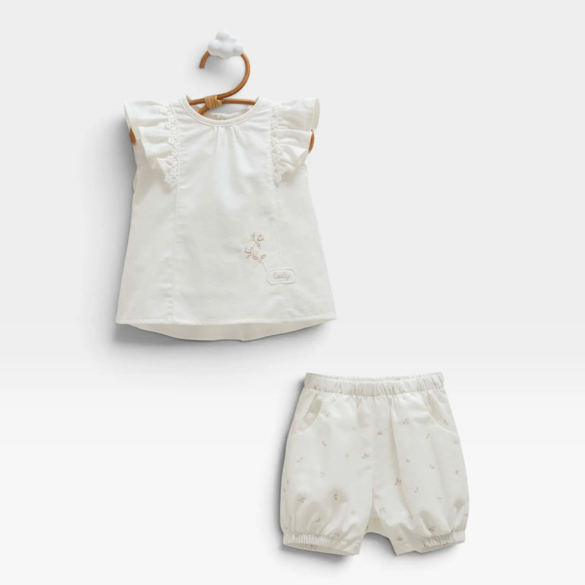 Mini Lady Short Sleeve Set - White - 1