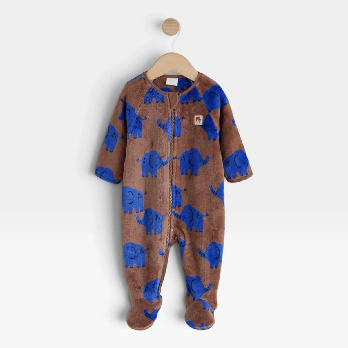 NEXT Brown Elephant Micro Fleece Overall - 1