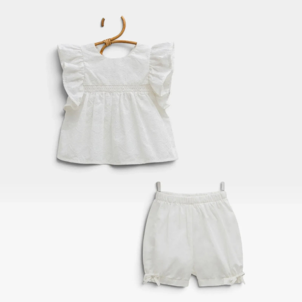 Nice Baby Lace Summer Set - White - 1