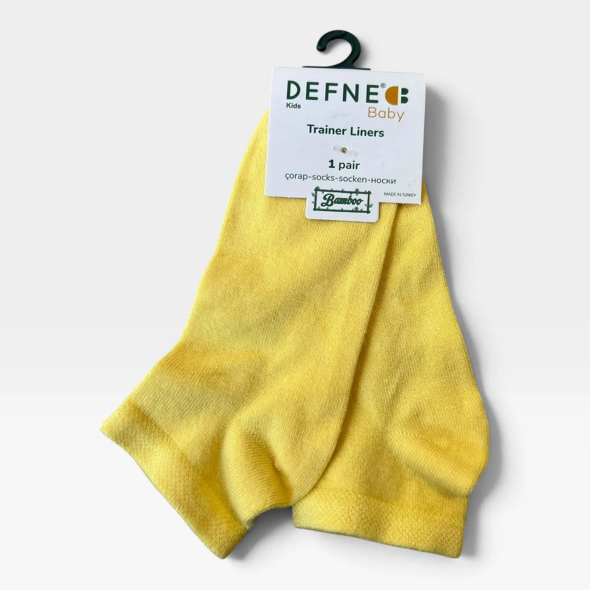 Plain Cotton Socks - Yellow - 1