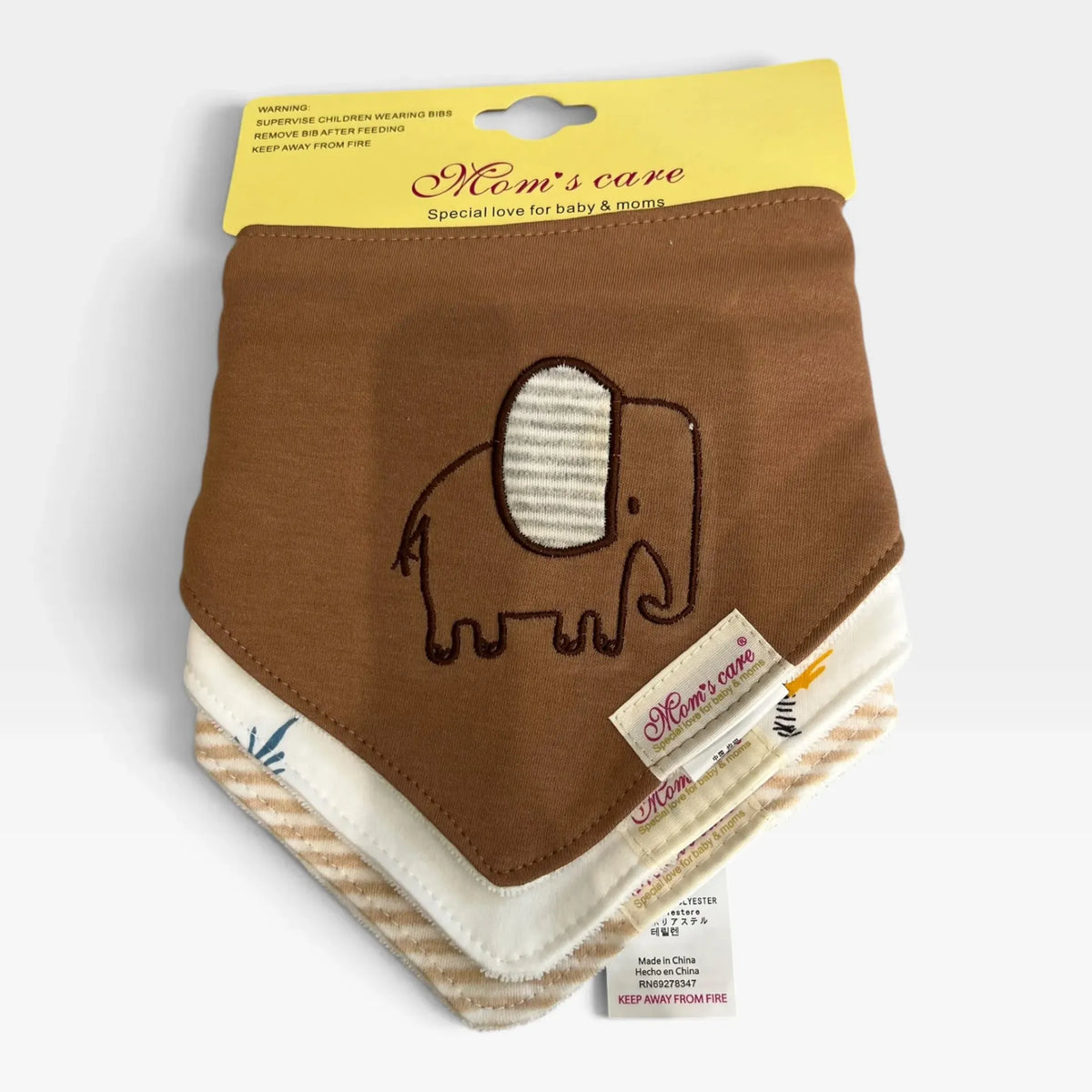 Brown Elephant Bibs - 1