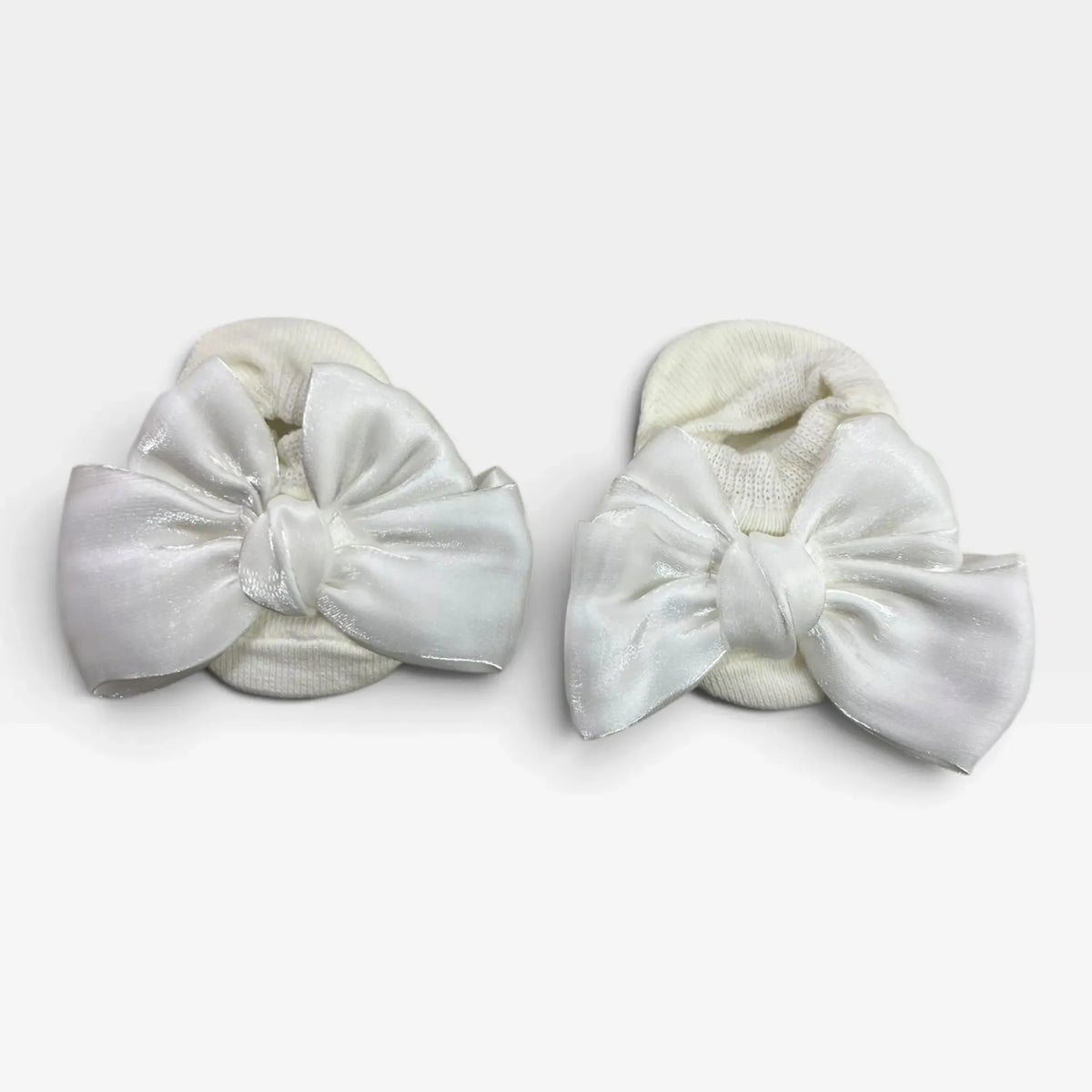 Little Bow Newborn Socks - White - 1