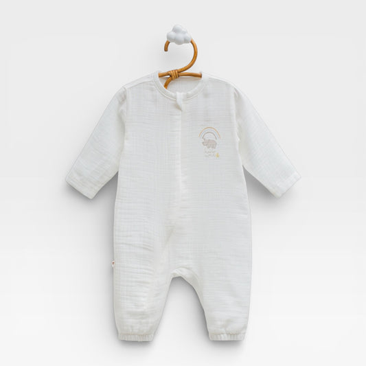 jungle friends overall white