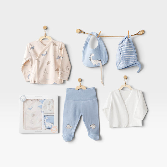 "Dino" 5 Pieces Newborn Hospital Set