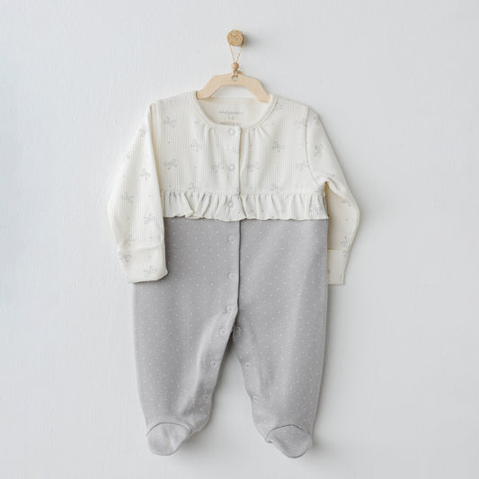 Little Bow Grey Overall