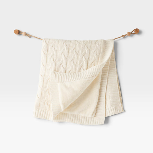 ANDY KNITTED BLANKET-white