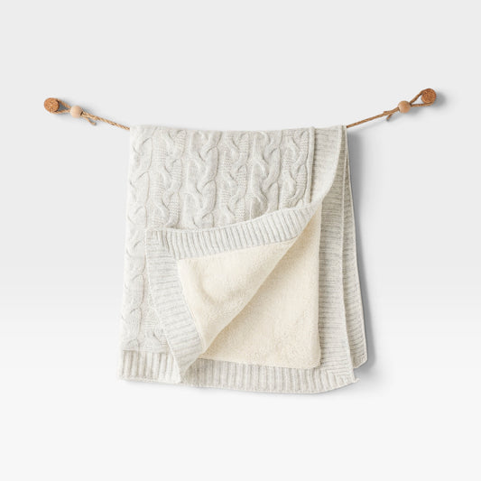 ANDY KNITTED BLANKET-grey
