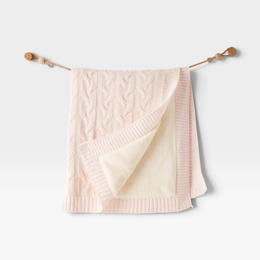 ANDY KNITTED BLANKET-pink