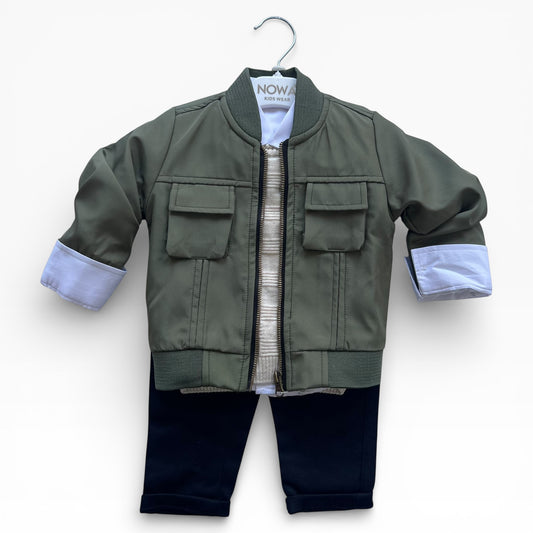 Prestige Knit Set - Green/Bej