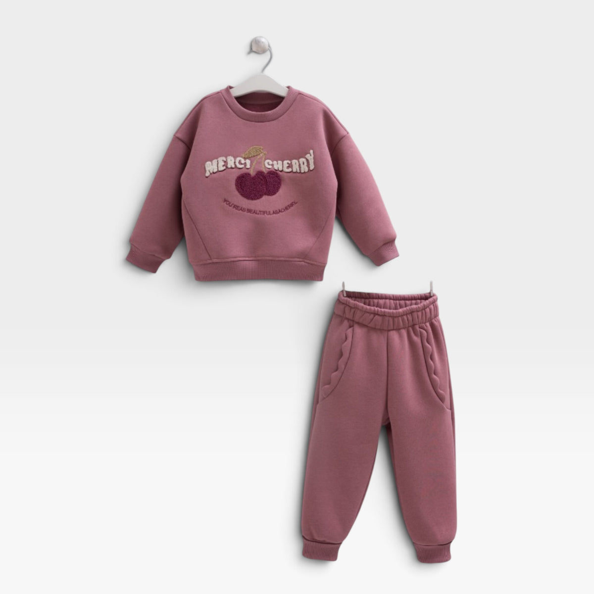 Merci Cherry Set-burgundy