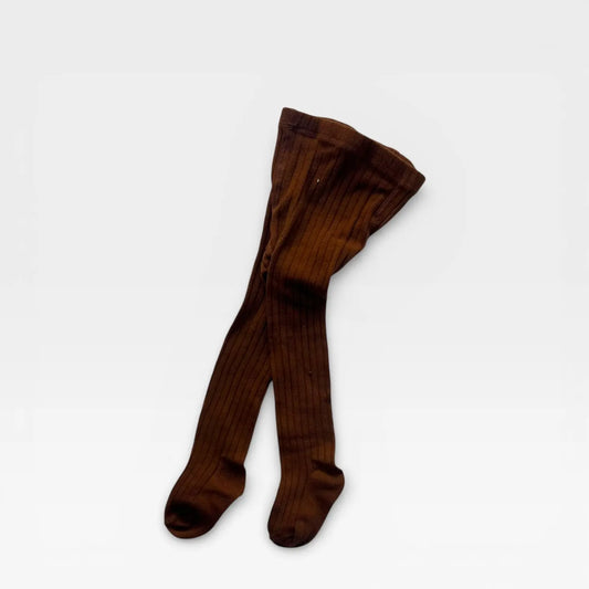 Baby Cotton Tights - Brown