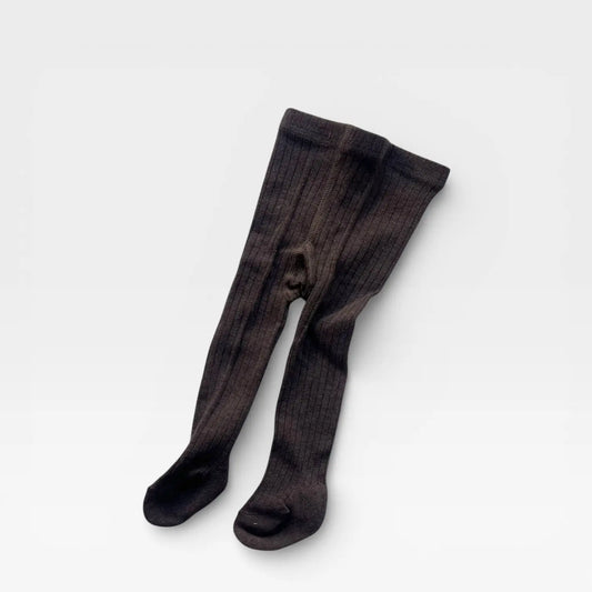 Baby Cotton Tights  - Dark Brown
