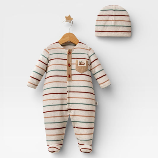 Soft Stripes Overall