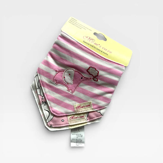 3 Bibs Elephants Pink