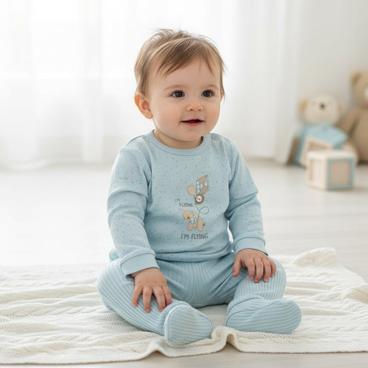 flying elephant set / blue