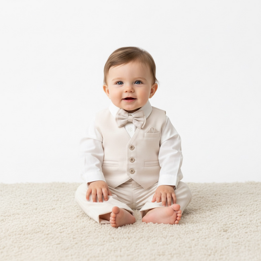 Baby Gent Formal Set - Bej