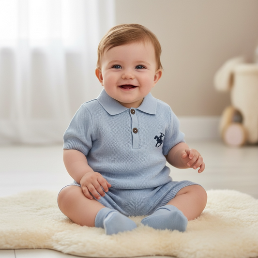 Breezy Gent Cotton Set - blue