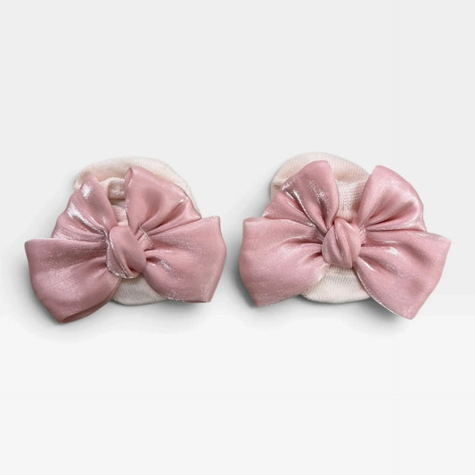 Little Bow Newborn Socks - Pink - 1