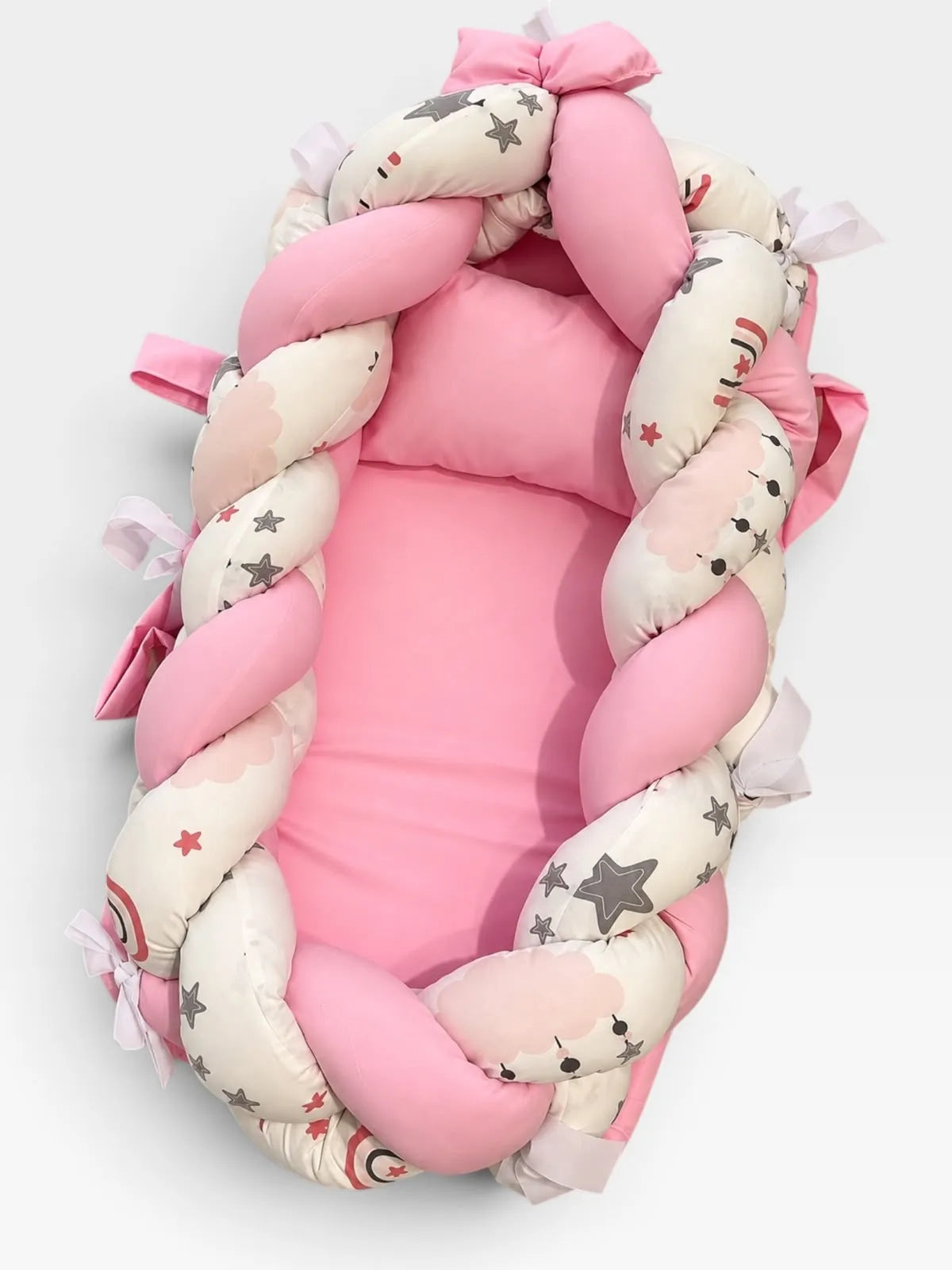 Baby Nest with Pillow - Pink - 1