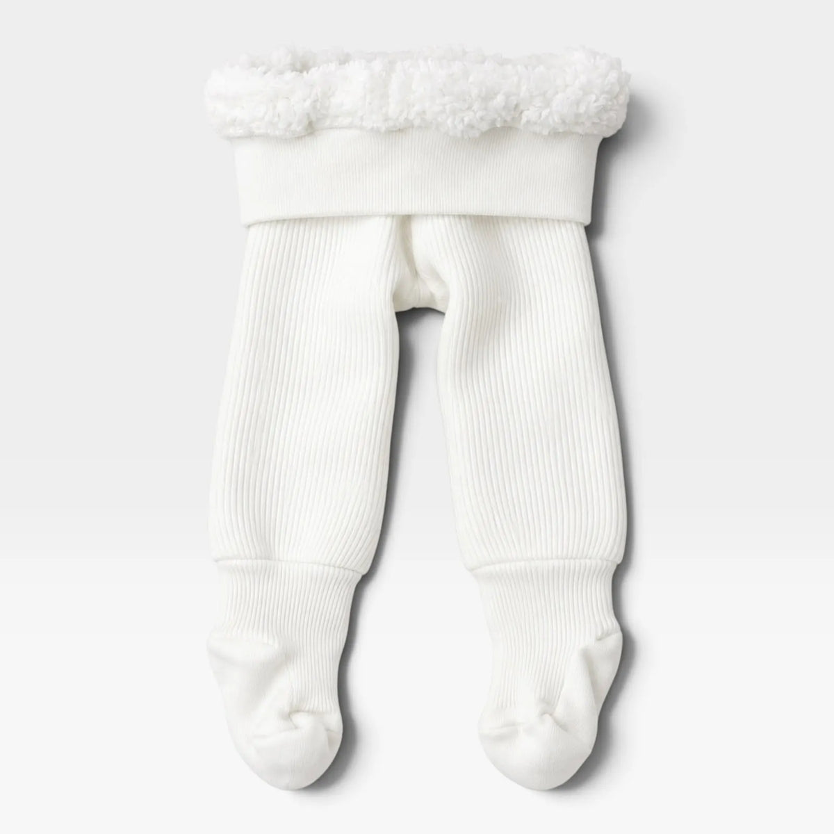 Thick Fleece-Lined Leggings - White - 1