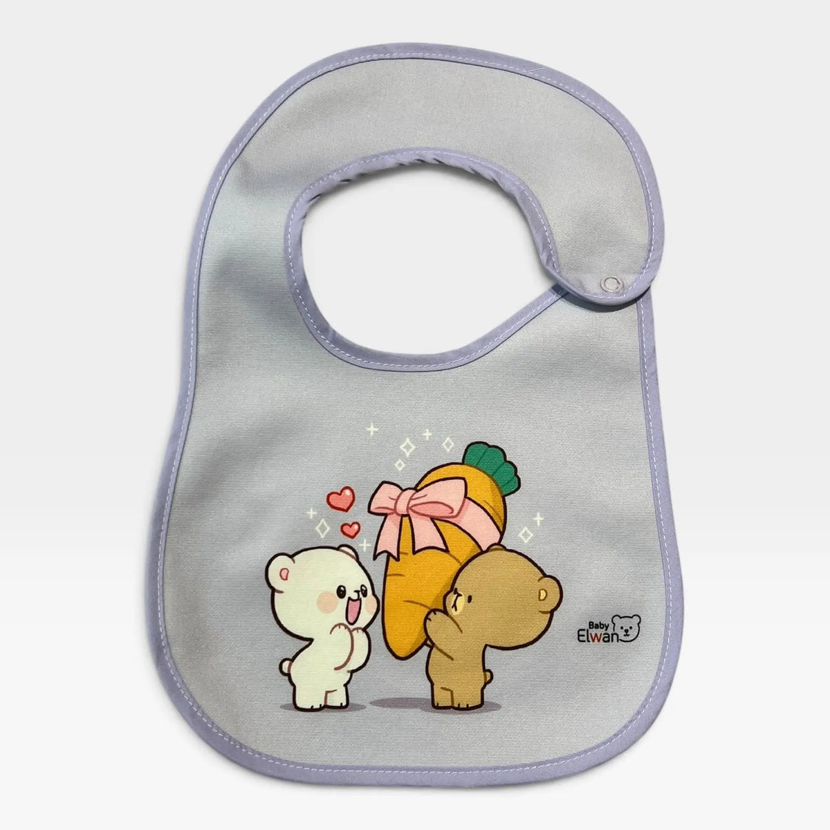 Leak-Proof Baby Bib - Purple - 1