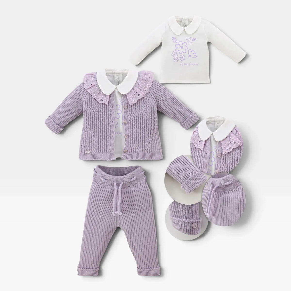 Purple Flory Set-3 pieces - 1