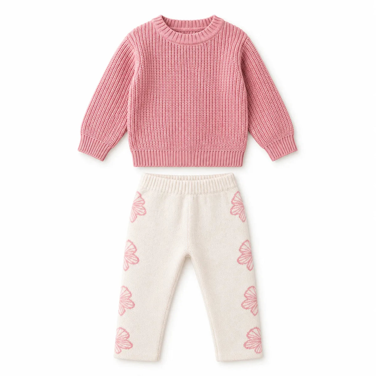 Winter Rose Wool Set - Pink - 1