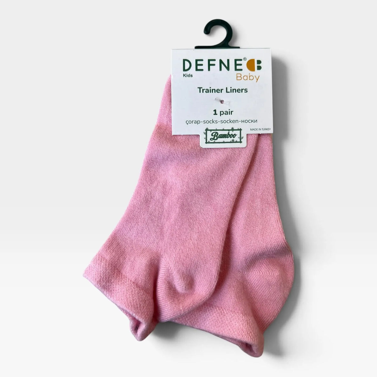 Plain Cotton Socks - Pink - 1