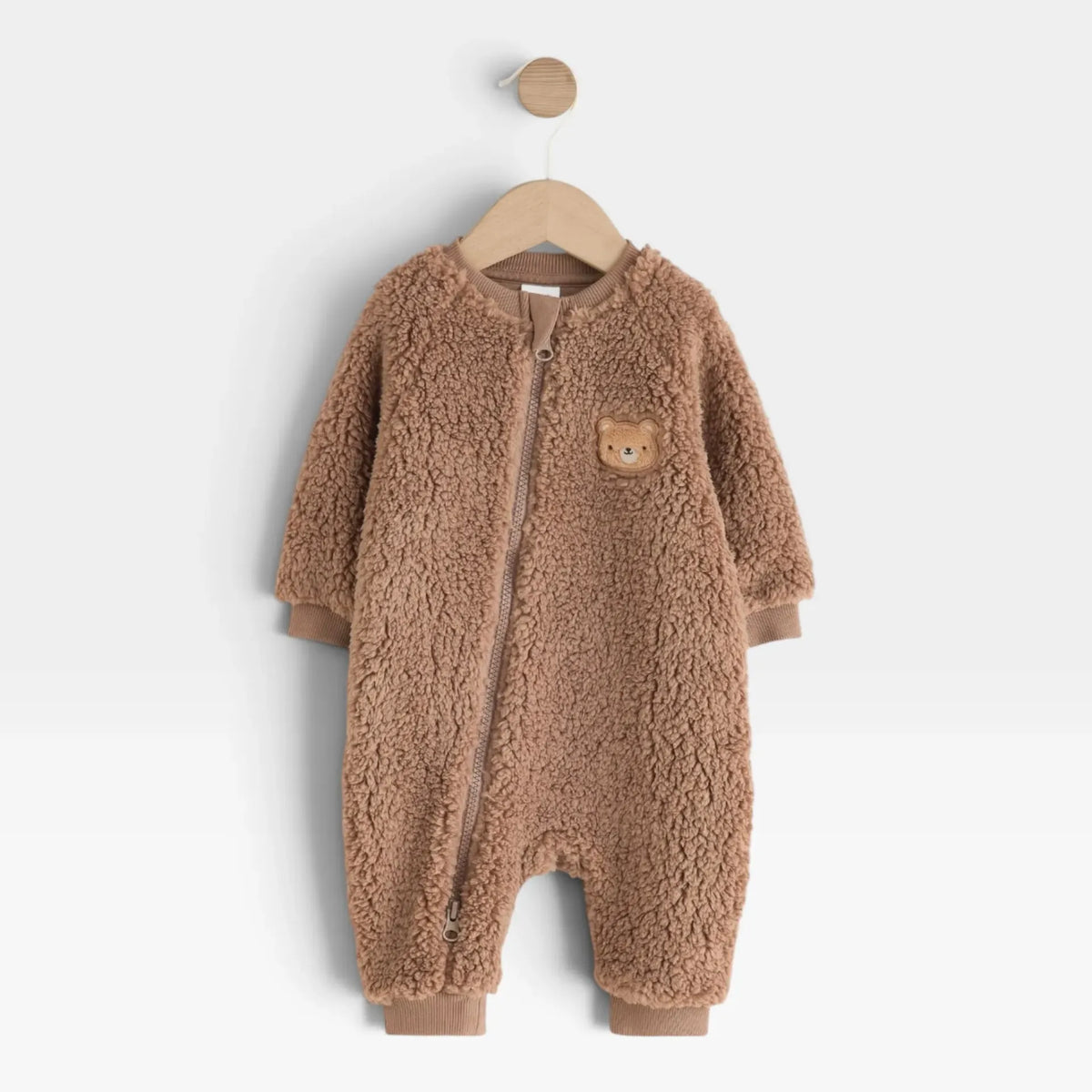 Next Soft Fleece Overall - Brown - 1