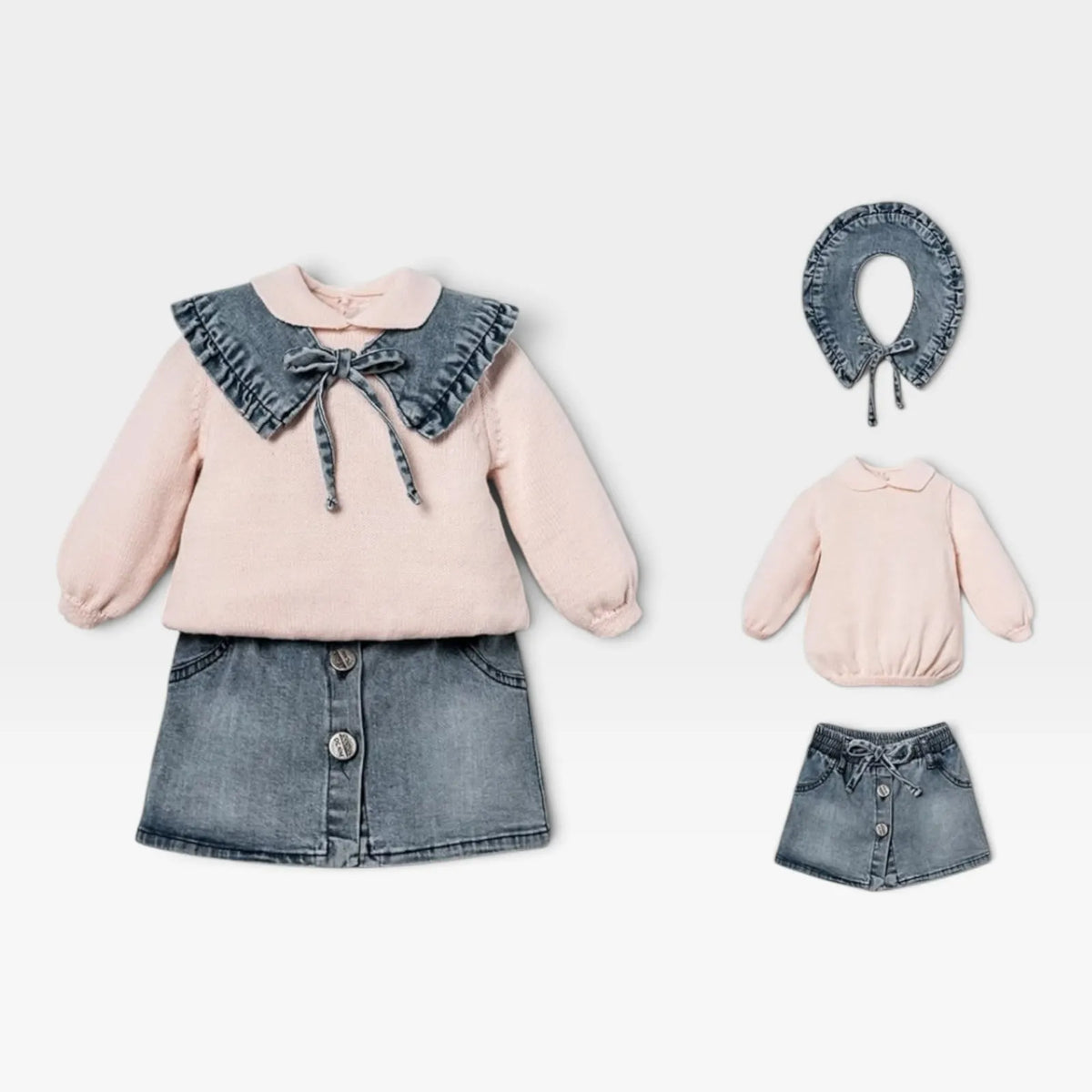 Fowari Set - 3 pieces pink - 1