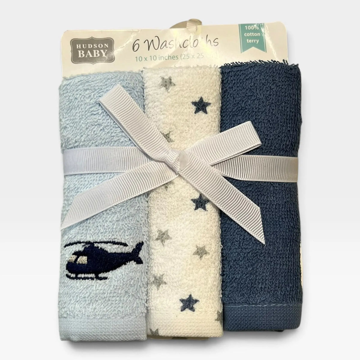 Helicopter blue 6 WashCloths - 1