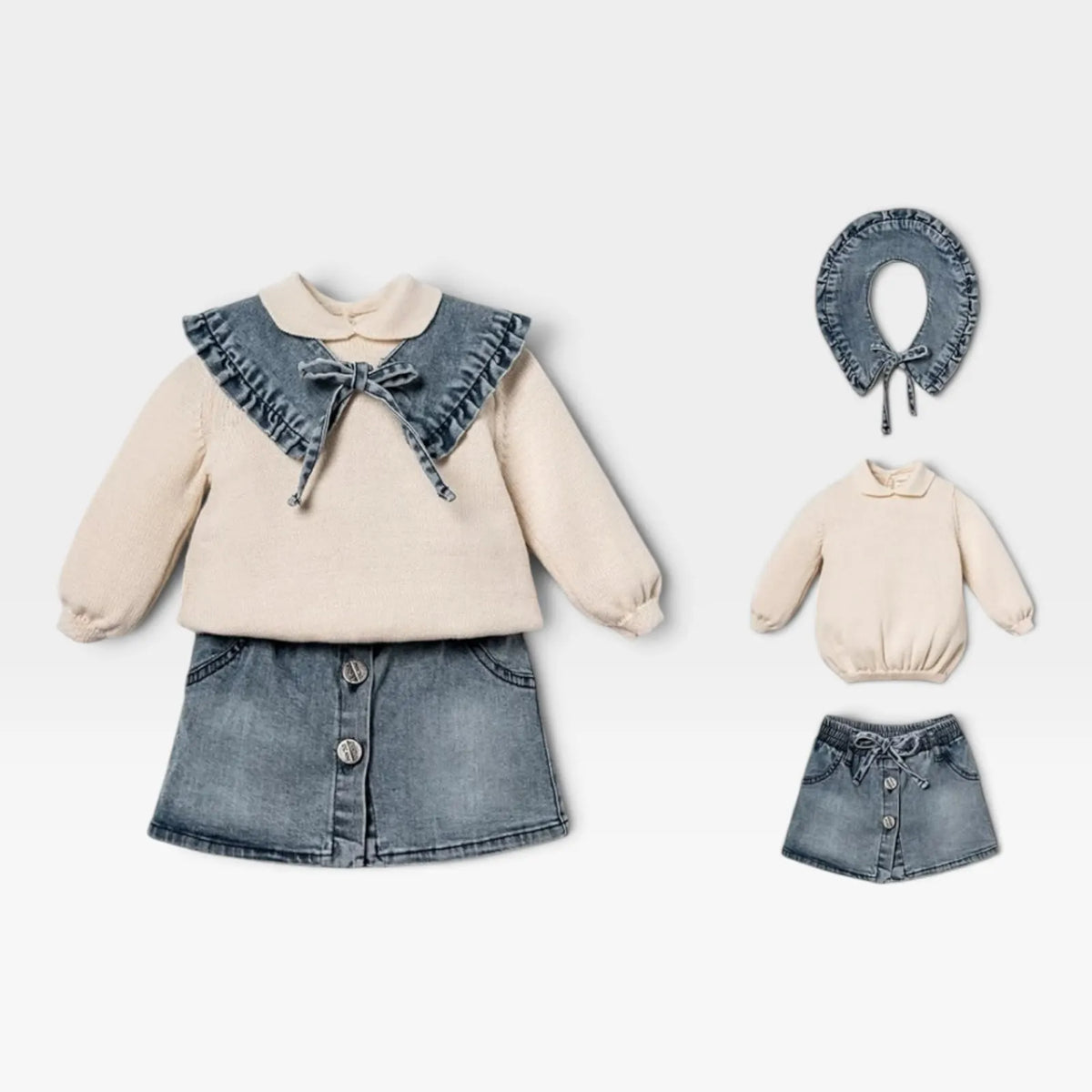 Fowari Set - 3 pieces krem - 1