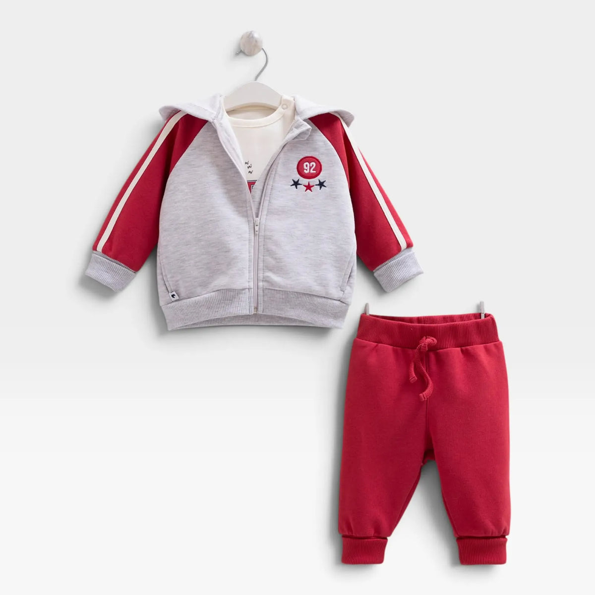 92 Triple Stars Set - grey red - 1
