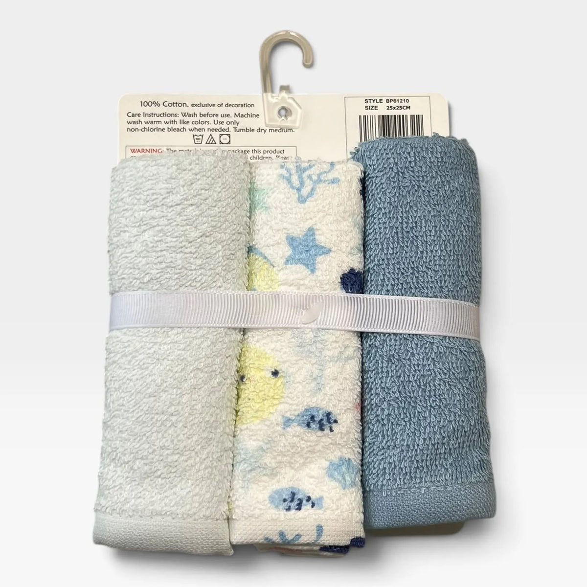 Blue Sea Life 6 WashCloths - 1