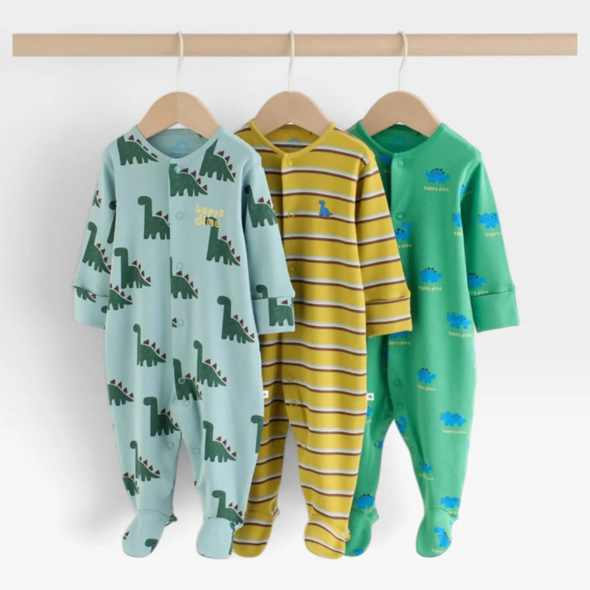 NEXT Cotton Green Dinosaur Overall - 1