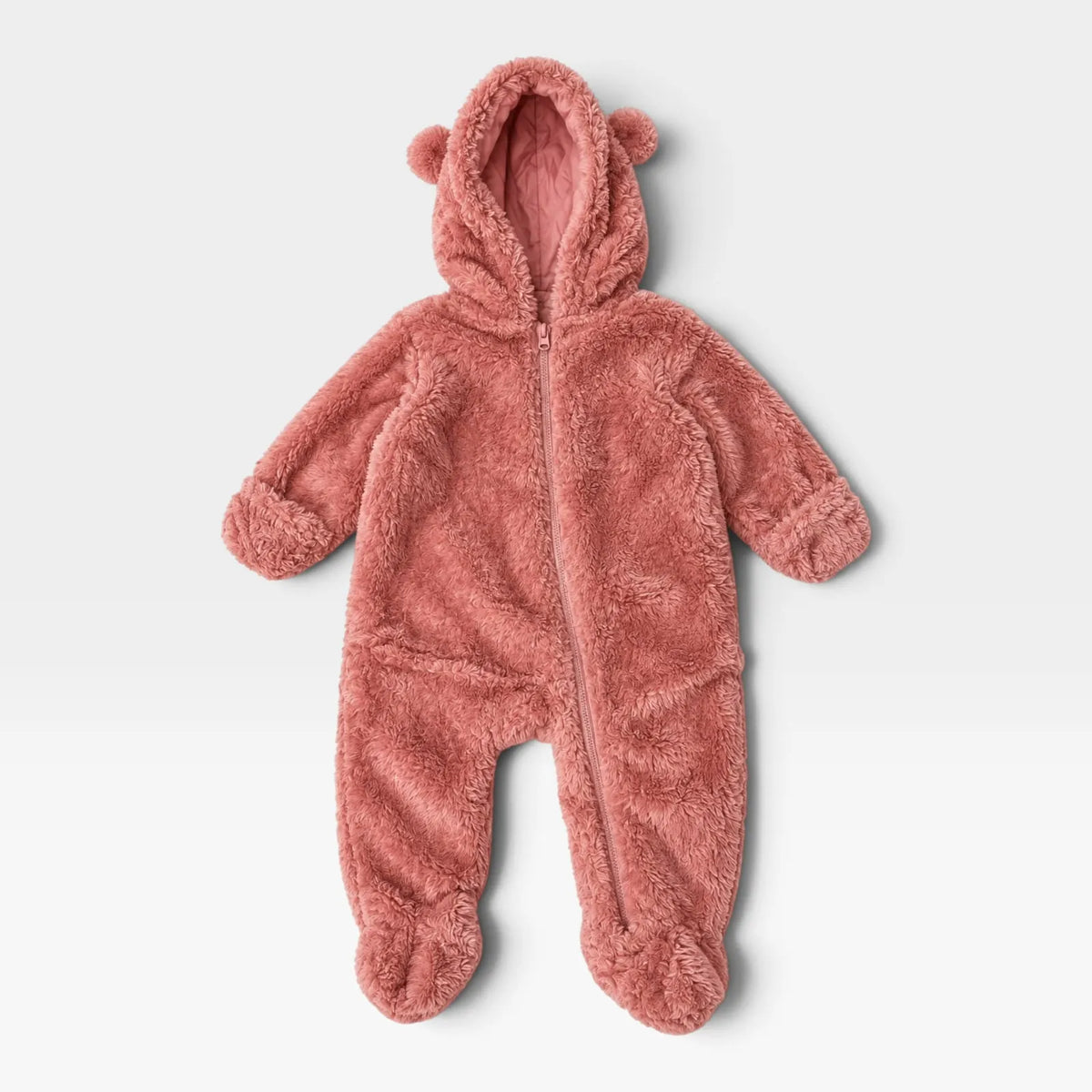 Fluffy Baby Overall - Pink - 1