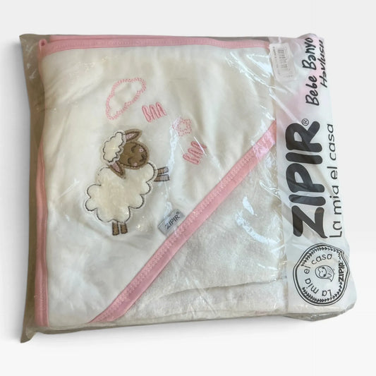 Pink Sheep Hooded Towel - 1
