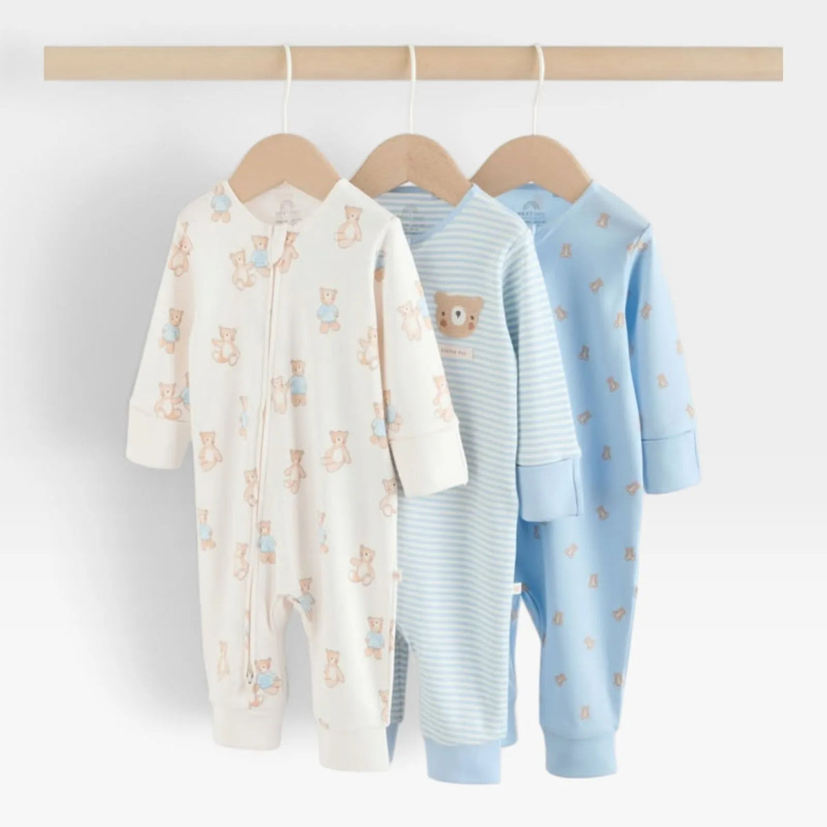 NEXT Blue Bear Overalls - 3 pack - 1