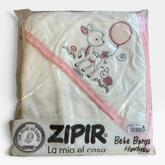 Pink Bambi Hooded Towel - 1
